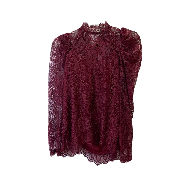 Major Savings Red Top Long Sleeve Basic By Savanna Jane, Size: S