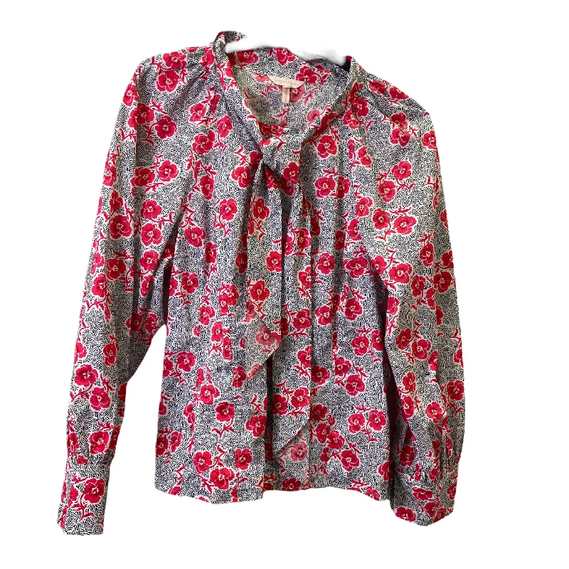 Extra Savings Red Top Long Sleeve By Rebecca Taylor, Size: Xl