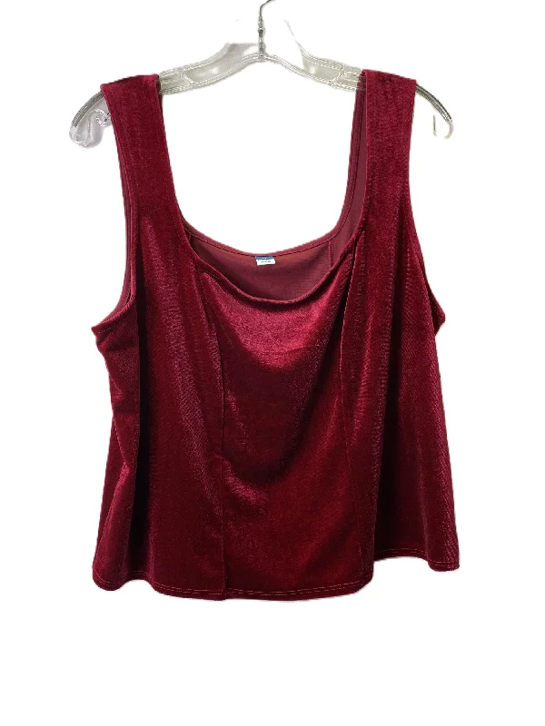 Value Deals Red Top Sleeveless By Old Navy, Size: 2x
