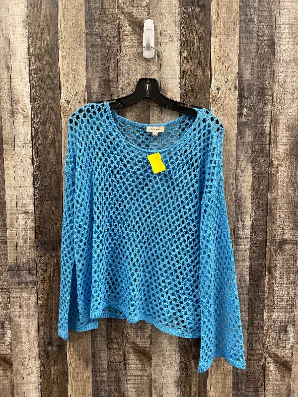 Anniversary Sale Sweater By Ee Some In Blue, Size: L