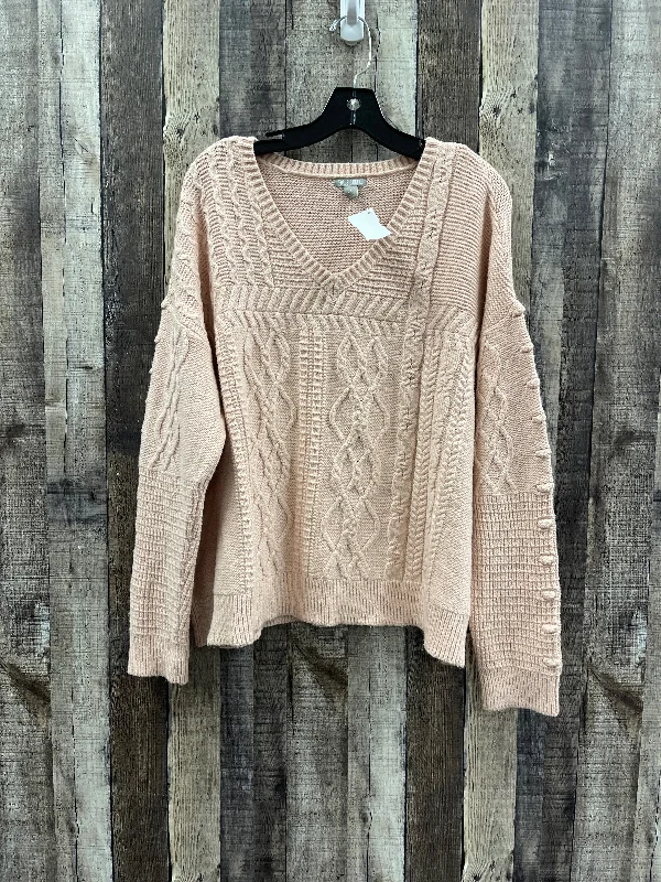 Savings Bonanza Sweater By Falls Creek In Pink, Size: 2x