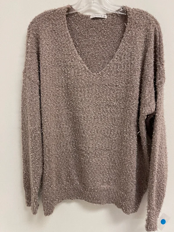 Stock Clearance Sweater By Staccato In Taupe, Size: L