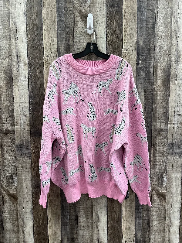 Best Bargains Sweater By White Birch In Pink, Size: 3x