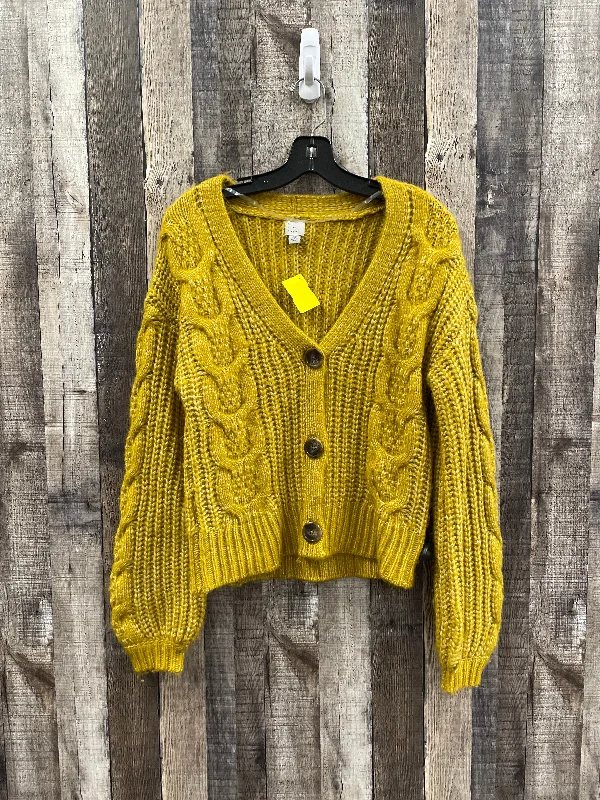 Instant Discount Sweater Cardigan By A New Day In Yellow, Size: Xs