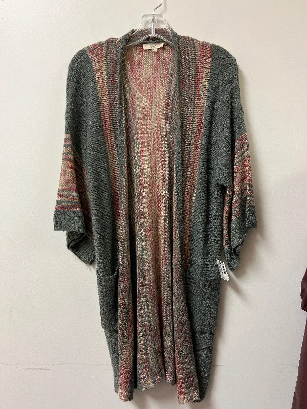 Instant Discount Sweater Cardigan By Easel In Grey, Size: M
