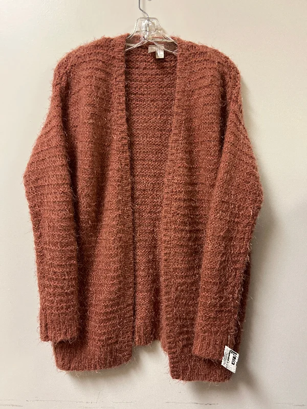 Daily Specials Sweater Cardigan By Forever 21 In Orange, Size: M