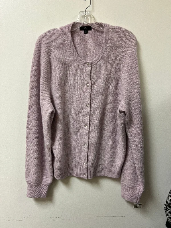 Midnight Sale Sweater Cardigan By J. Crew In Purple, Size: Xl