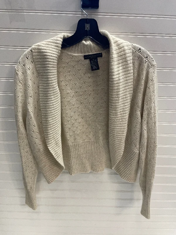 Clearance Event Sweater Cardigan By Preswick & Moore -  In Cream, Size: 1x