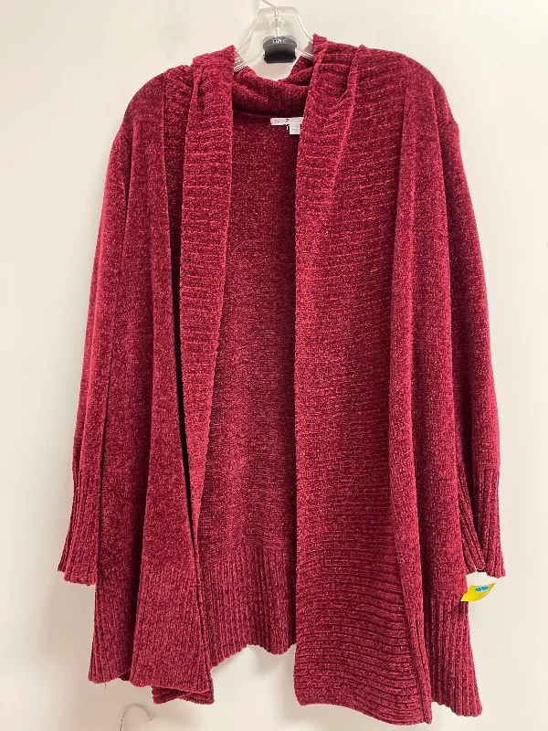 Buy More, Save More Sweater Cardigan By Seven 7 In Red, Size: 2x