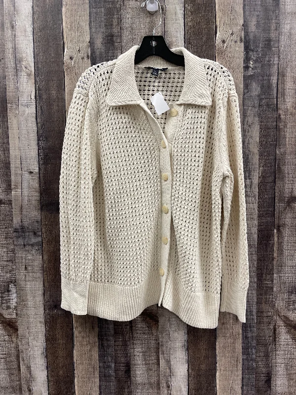 Weekend Flash Sale Sweater Cardigan By Simply Vera In Cream, Size: Xl