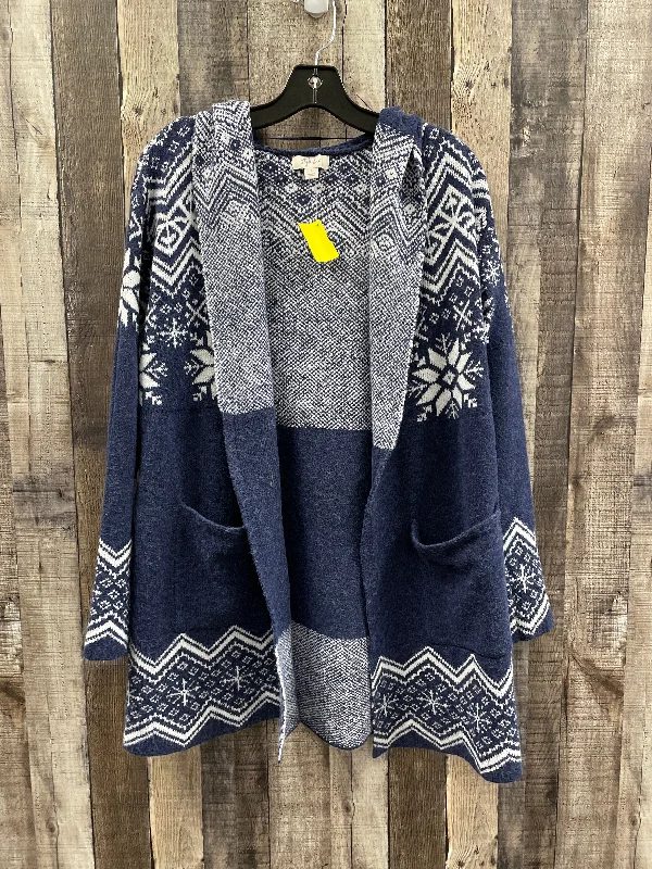 Limited Availability Sweater Cardigan By Style And Company In Blue, Size: S