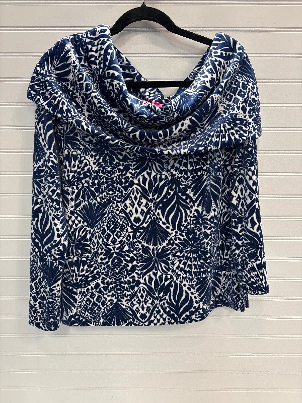Instant Discount Sweater Designer By Lilly Pulitzer In Blue & White, Size: S