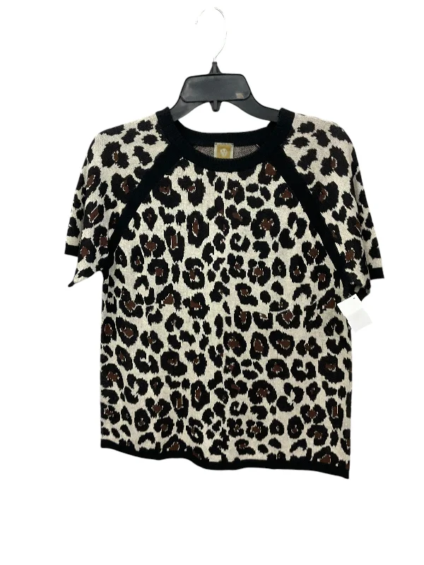 Super Sale Sweater Short Sleeve By Anne Klein In Leopard Print, Size: 0