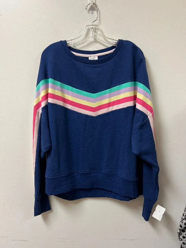 Price Blitz Sweatshirt Collar By Crown And Ivy In Blue, Size: L