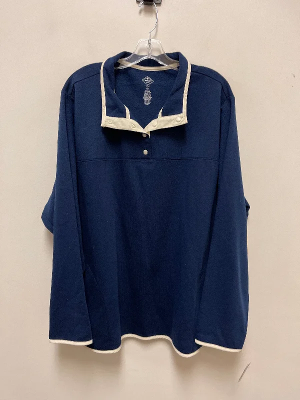 Limited Time Sweatshirt Collar By St Johns Bay In Navy, Size: 3x