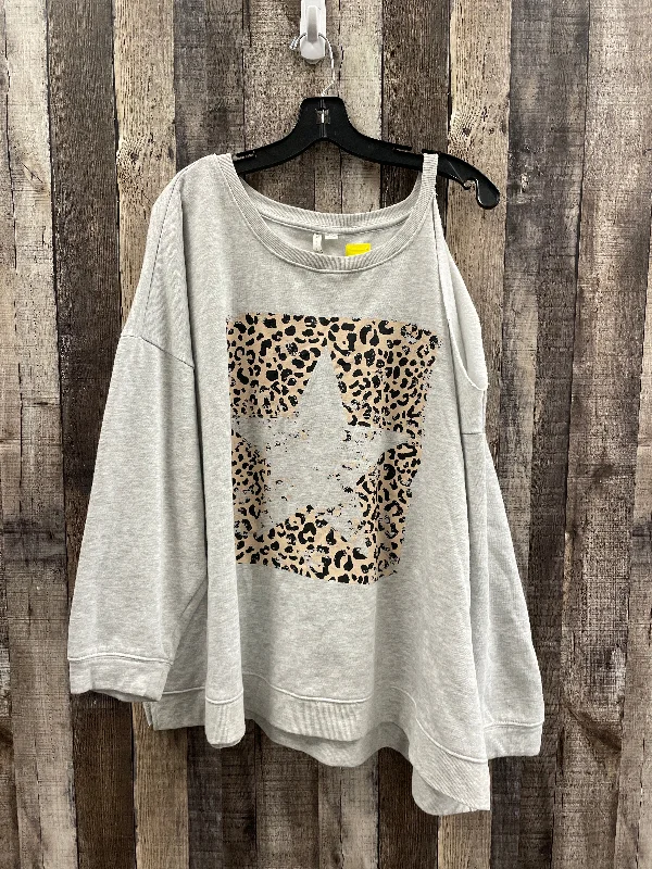 Final Markdown Sweatshirt Crewneck By Cato In Grey, Size: 3x