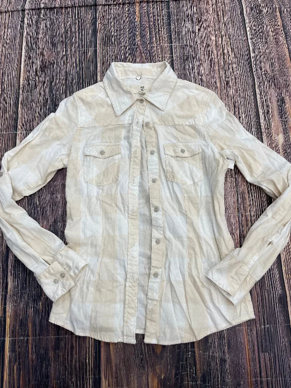 Midnight Sale Tan Top Long Sleeve Thread And Supply, Size M