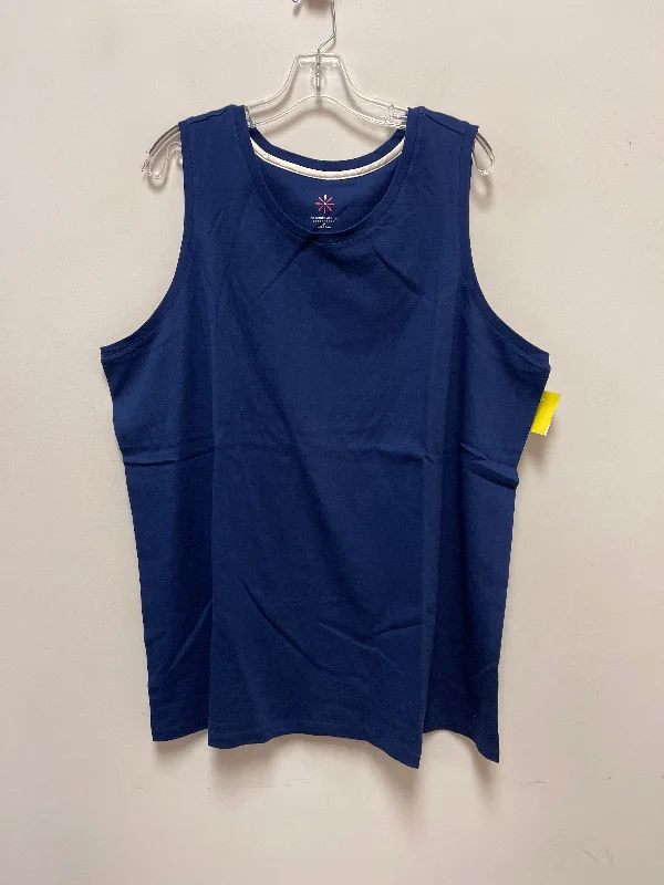 Final Sale Tank Top By Isaac Mizrahi In Blue, Size: 3x