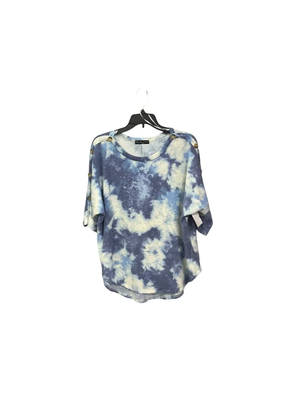 Extra Savings Top 2pc Long Sleeve By Kim & Cami In Blue, Size: 1x