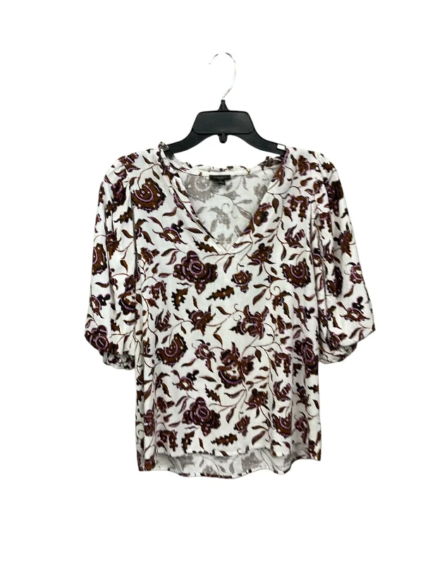 Clearance Sale Top 3/4 Sleeve By Ann Taylor In Floral, Size: S