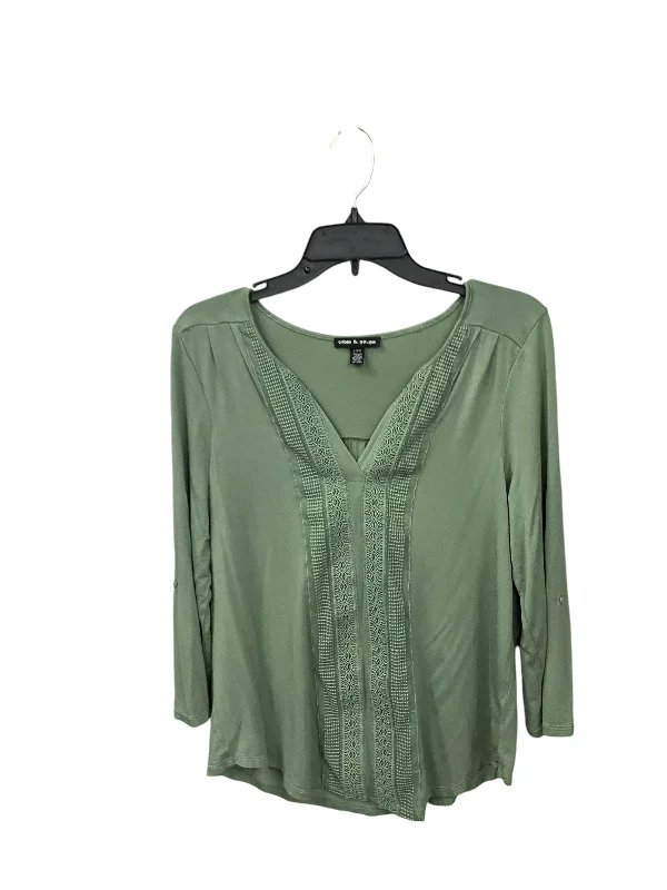 Today’s Special Top 3/4 Sleeve By Cable And Gauge In Green, Size: L