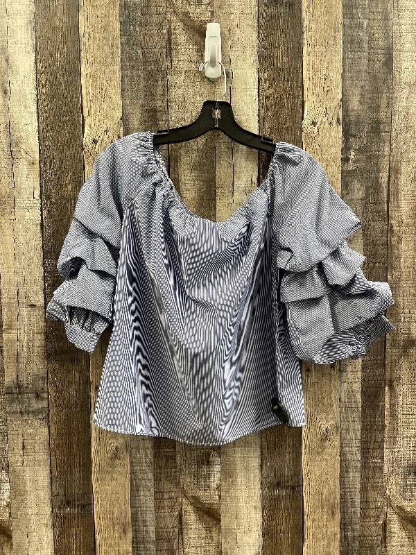 Unmissable Offer Top 3/4 Sleeve By Cme In Blue, Size: S
