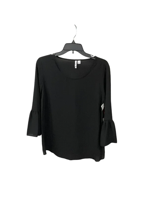 Deep Discounts Top 3/4 Sleeve By Elle In Black, Size: M