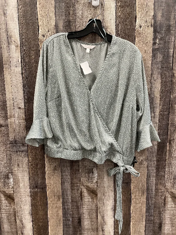 Limited Availability Top 3/4 Sleeve By Lc Lauren Conrad In Green, Size: L