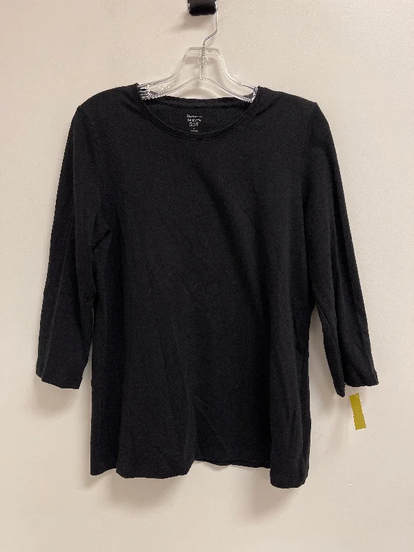 Best Deals Top Long Sleeve Basic By Kim Rogers In Black, Size: S