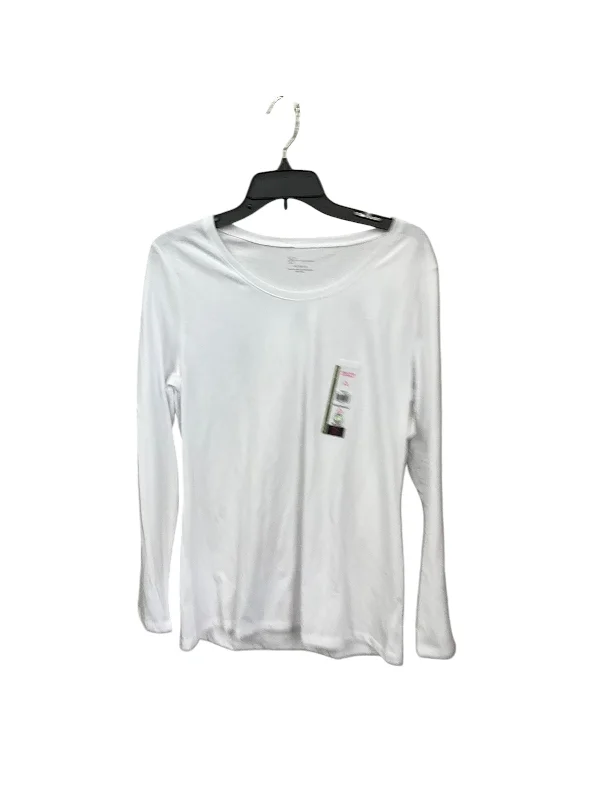 Today’s Deal Top Long Sleeve Basic By No Boundaries In White, Size: Xl