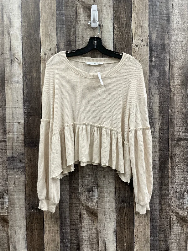 Mega Sale Top Long Sleeve By Altard State In Beige, Size: L