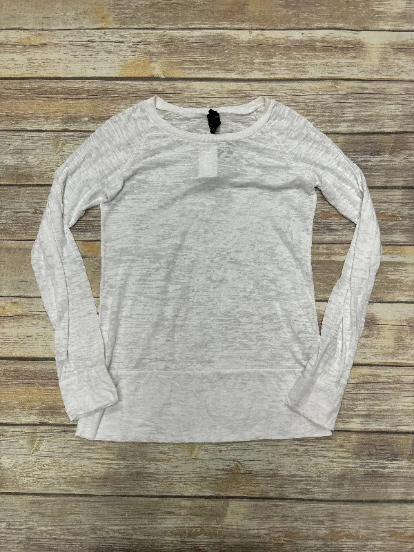 Great Bargains Top Long Sleeve By Alternative In White, Size: L