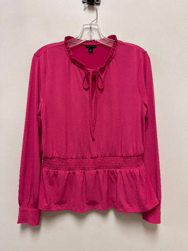 Quick Sale Top Long Sleeve By Ann Taylor In Pink, Size: S