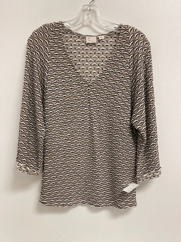 Best Deals Top Long Sleeve By Anthropologie In Cream, Size: S