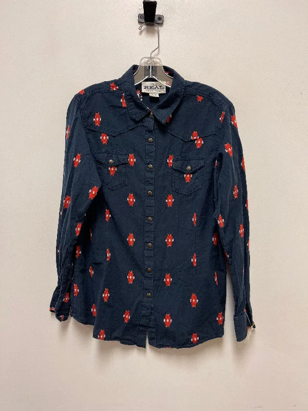 Great Deals Top Long Sleeve By Ariat In Navy, Size: Xl