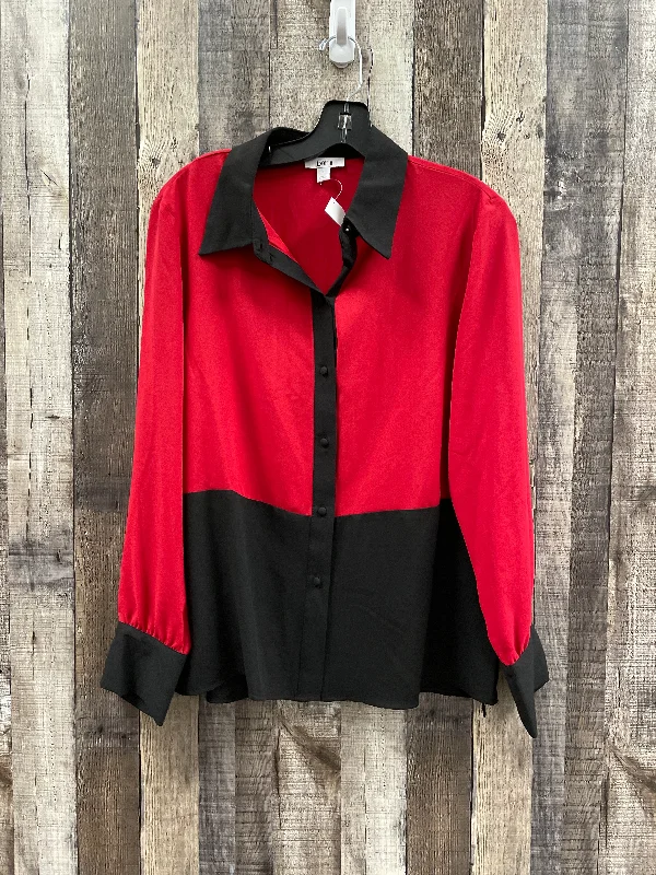 Discount Mania Top Long Sleeve By Bar Iii In Red, Size: L