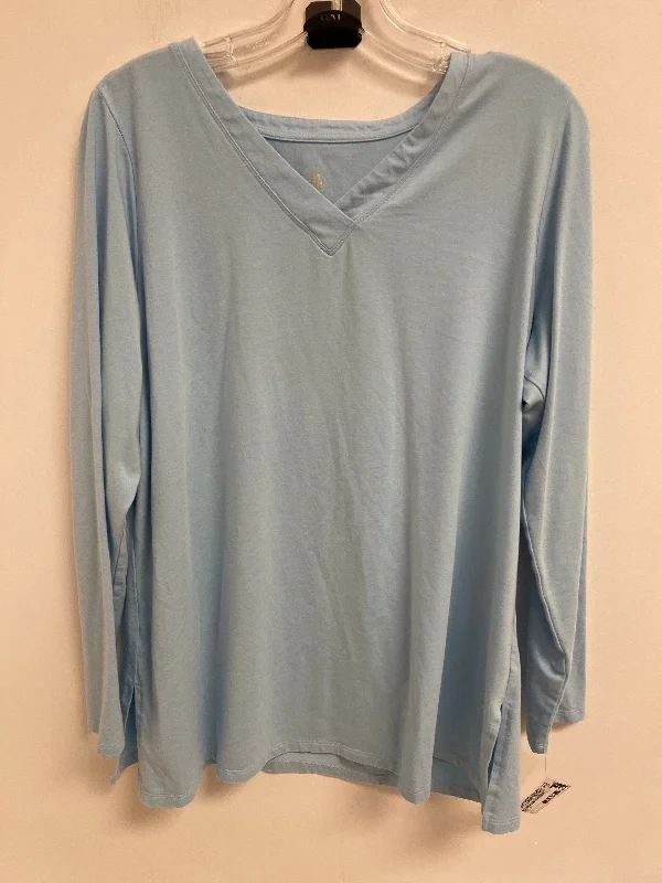 Sale Event Top Long Sleeve By Belle By Kim Gravel In Blue, Size: L