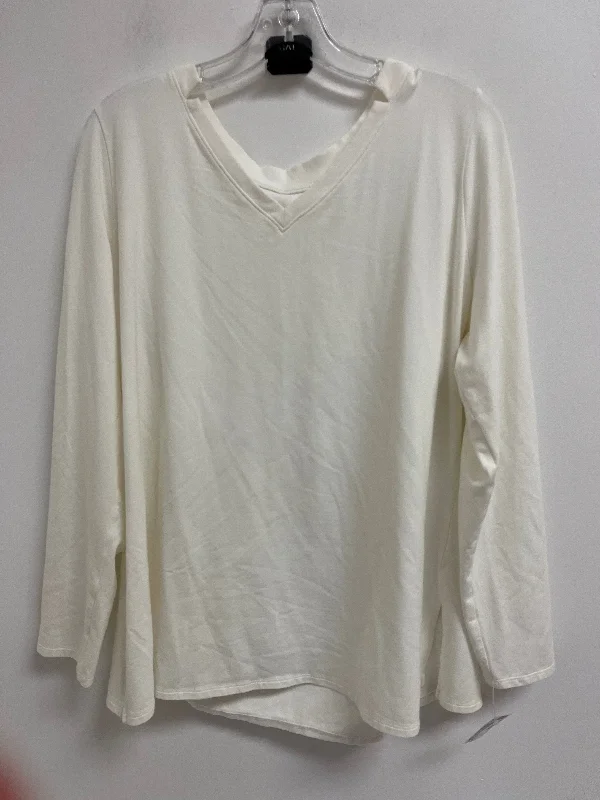 Special Discount Top Long Sleeve By Belle By Kim Gravel In Cream, Size: L