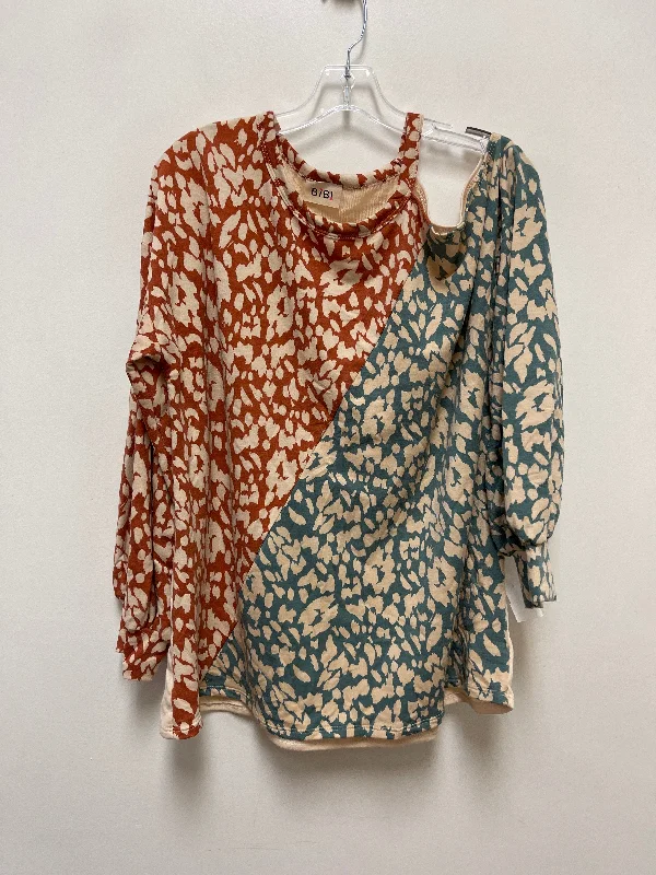 Special Price Top Long Sleeve By Bibi In Animal Print, Size: L