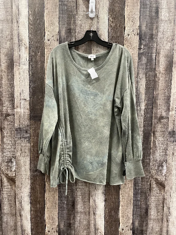 Steals and Deals Top Long Sleeve By Bke In Green, Size: Xl