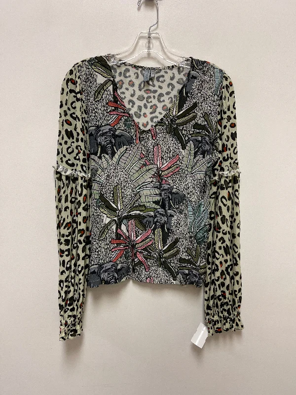 Year-End Sale Top Long Sleeve By Blank London In Animal Print, Size: M
