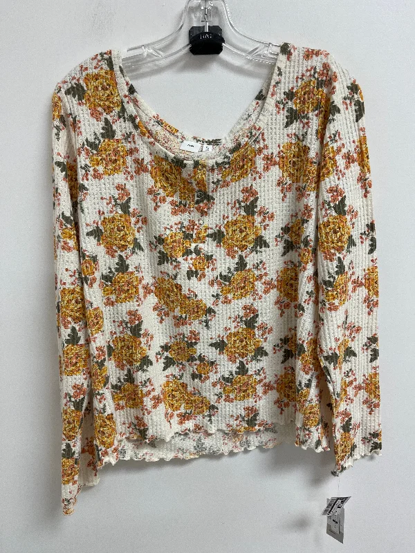 Quick Sale Top Long Sleeve By Bp In Floral Print, Size: 1x