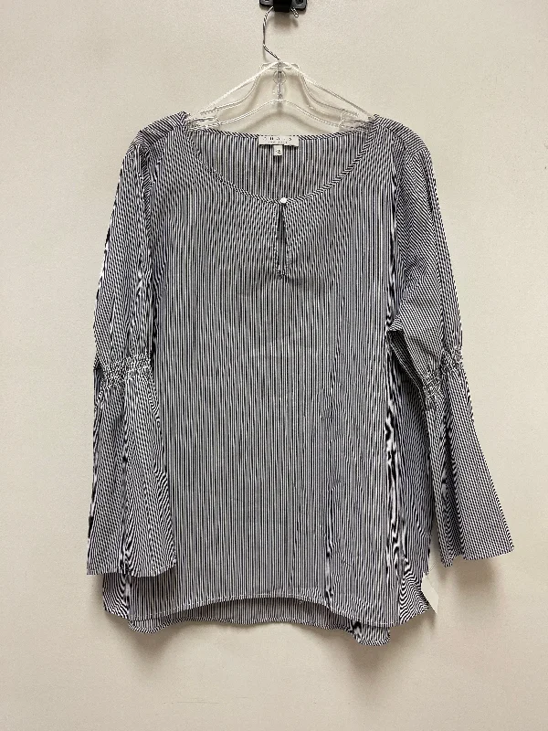 Great Deals Top Long Sleeve By Chaus In Striped Pattern, Size: Xl