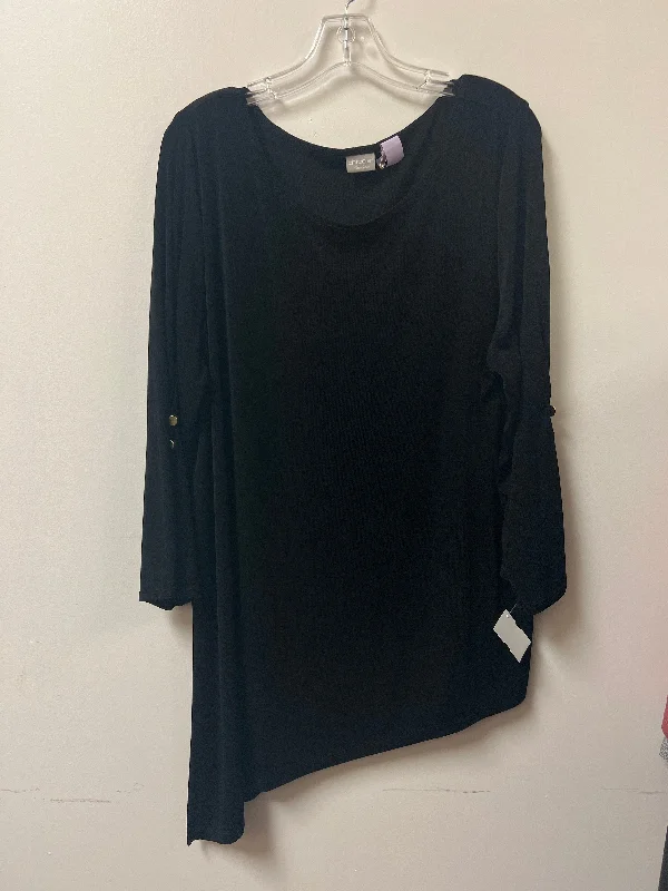 Doorbuster Deal Top Long Sleeve By Chicos In Black, Size: 2x