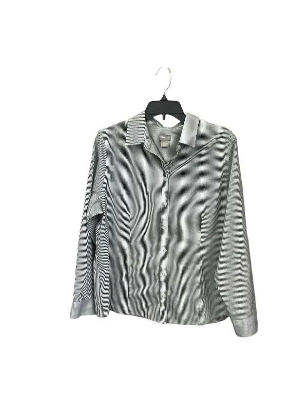 TIME-Limited Offer Top Long Sleeve By Chicos In Striped Pattern, Size: L