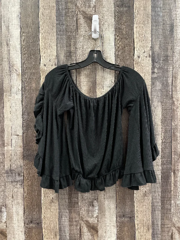 Discount Deals Top Long Sleeve By Cme In Black, Size: S