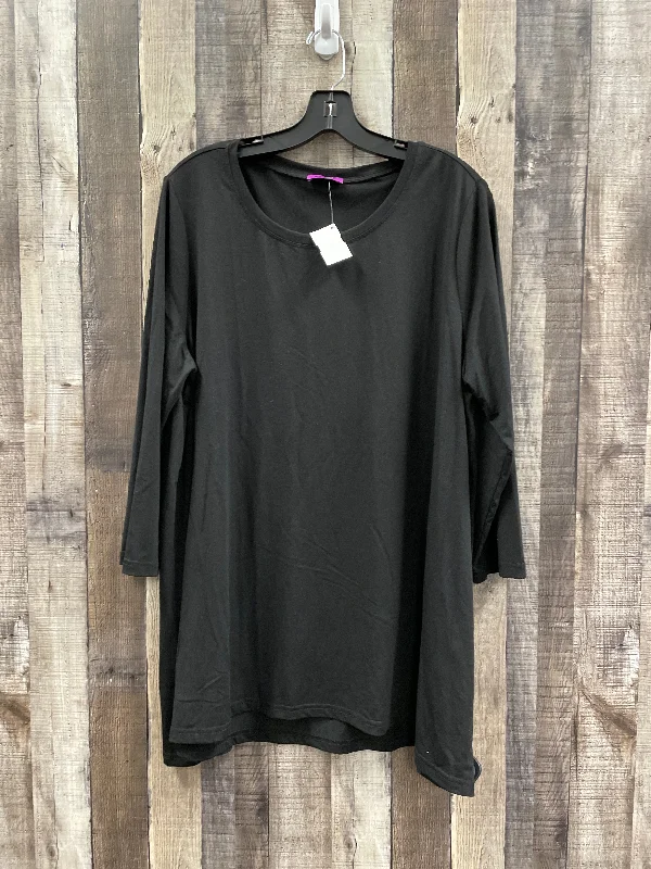 Fantastic Deals Top Long Sleeve By Cme In Black, Size: Xxxl