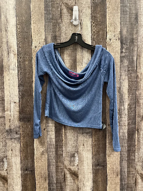 Markdown Madness Top Long Sleeve By Cme In Blue, Size: L