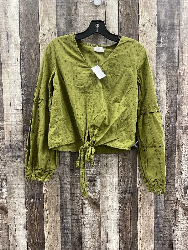 Daily Specials Top Long Sleeve By Cme In Green, Size: S