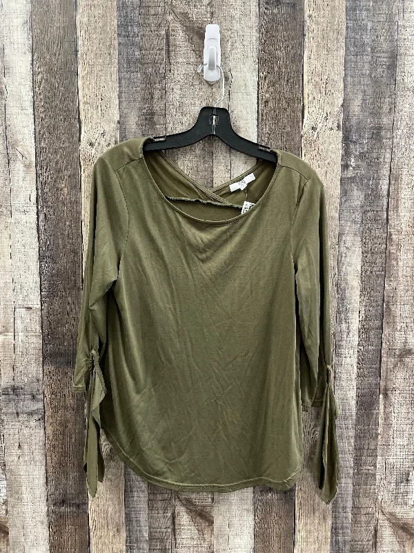 Online Exclusive Top Long Sleeve By Cme In Green, Size: S